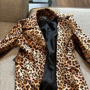 INC International Concepts Leopard Print Trench Coat